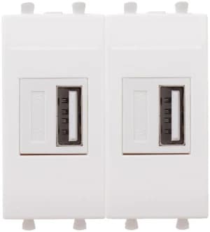 USB зарядное устройство "Белое облако", "Avanti", 2.1А, 2 мод.