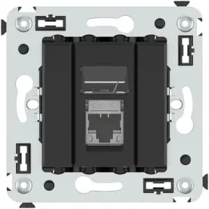 Розетка информационная RJ45 категория 6 (Чёрный матовый) UTP