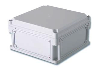 Корпус пластик.IP67,300х150х160,(h кр.35),стенки с выбив.фланц.непр.кр Корпус пластик.IP67,300х150х160,(h кр.35),стенки с выбив.фланц.непр.кр